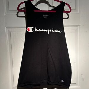 Champion Black Tank Top with Logo